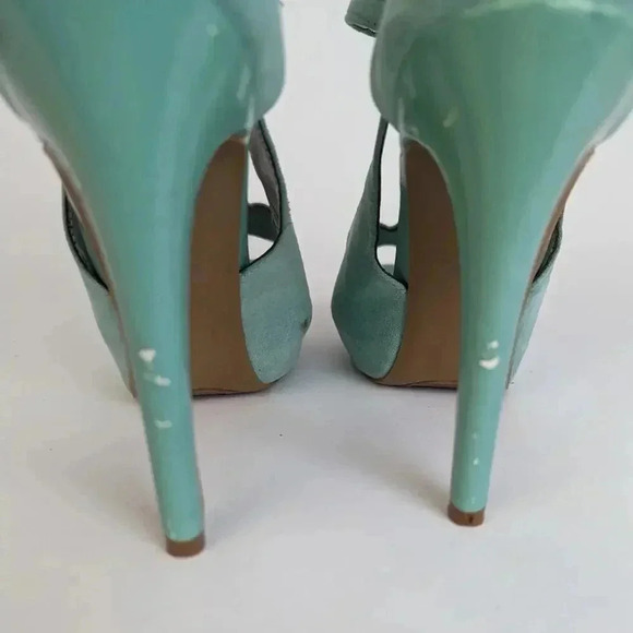 Guess Mary Jane Tiffany Blue Platform Heels - 7.5 - Picture 9 of 11